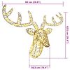 vidaXL Έλκηθρο με Ελάφια με 140 LED Θερμό λευκό 60 cm PET