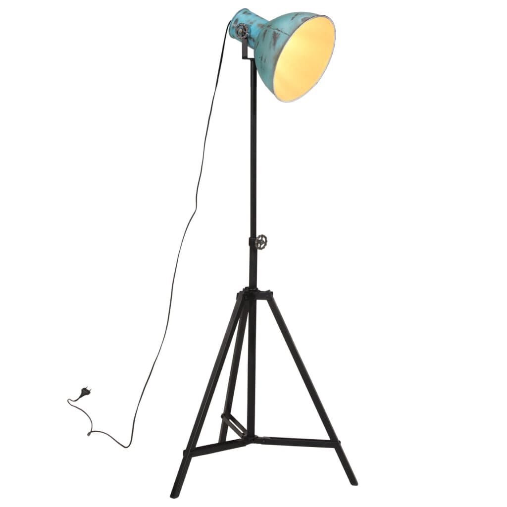 vidaXL Φωτιστικό Δαπέδου 25 W Αντικέ Μπλε 61x61x90/150 εκ. Ε27
