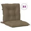 vidaXL &Mu;&alpha;&xi;&iota;&lambda;ά&rho;&iota;&alpha; &Kappa;&alpha;&rho;έ&kappa;&lambda;&alpha;&sigmaf; 4 &tau;&epsilon;&mu;. Taupe 100x50x7&epsilon;&kappa;. Ύ&phi;&alpha;&sigma;&mu;&alpha;