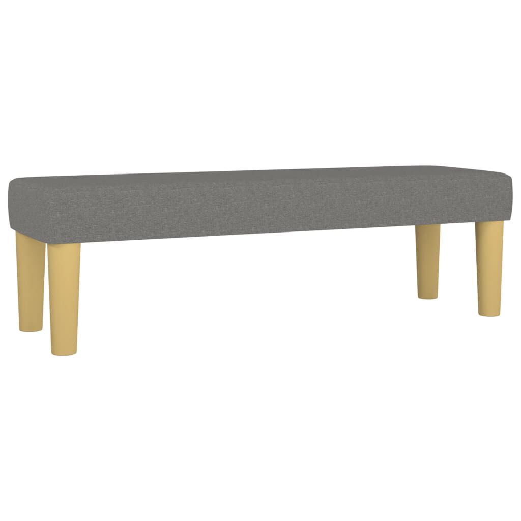vidaXL Κρεβάτι Boxspring με Στρώμα Σκούρο Γκρι 140x190 εκ. Υφασμάτινο