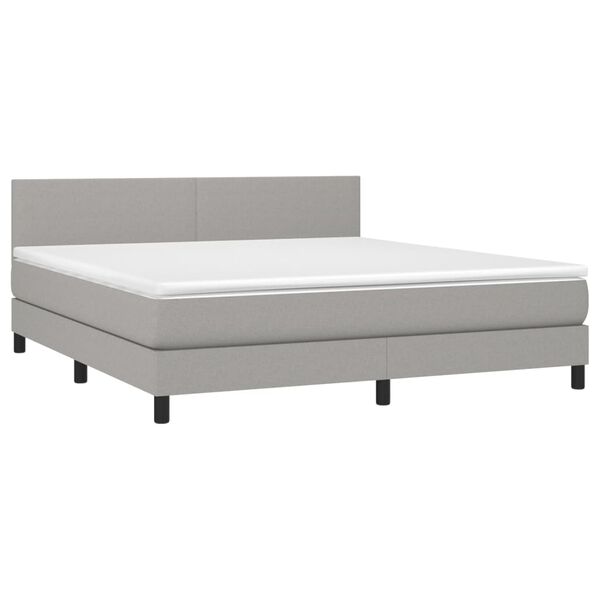 vidaXL &Kappa;&rho;&epsilon;&beta;ά&tau;&iota; Boxspring &mu;&epsilon; &Sigma;&tau;&rho;ώ&mu;&alpha; & LED &Alpha;&nu;.&Gamma;&kappa;&rho;&iota; 160x200 &epsilon;&kappa; &Upsilon;&phi;&alpha;&sigma;&mu;ά&tau;&iota;&nu;&omicron;