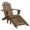 vidaXL Καρέκλα Κήπου Adirondack Καφέ με Ottoman & Τραπέζι Ξύλο Ελάτης