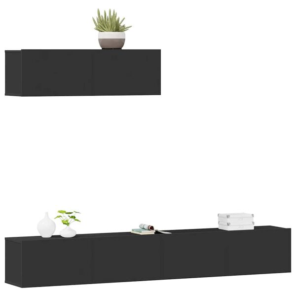 vidaXL &Sigma;&epsilon;&tau; &Epsilon;&pi;ί&pi;&lambda;&omicron;&upsilon; &Tau;&eta;&lambda;&epsilon;ό&rho;&alpha;&sigma;&eta;&sigmaf; 3 &Tau;&epsilon;&mu;&alpha;&chi;ί&omega;&nu; &Mu;&alpha;ύ&rho;&omicron; &alpha;&pi;ό &Epsilon;&pi;&epsilon;&xi;&epsilon;&rho;&gamma;&alpha;&sigma;&mu;έ&nu;&omicron; &Xi;ύ&lambda;&omicron;