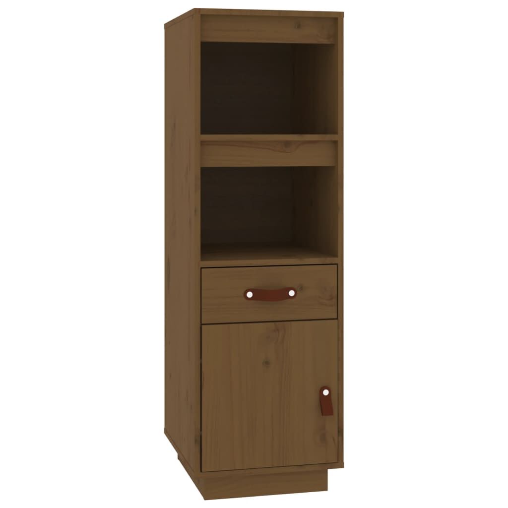 vidaXL Ντουλάπι Ψηλό Καφέ Μέλι 34x40x108,5 εκ. από Μασίφ Ξύλο Πεύκου