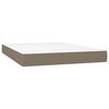 vidaXL &Kappa;&rho;&epsilon;&beta;ά&tau;&iota; Boxspring &mu;&epsilon; &Sigma;&tau;&rho;ώ&mu;&alpha; Taupe 140x200 &epsilon;&kappa;. &Upsilon;&phi;&alpha;&sigma;&mu;ά&tau;&iota;&nu;&omicron;