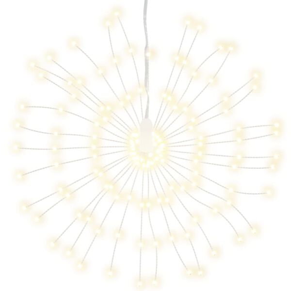 vidaXL Φωτάκια Χριστουγεννιάτικα 8 Τεμ. 140 LED Θερμό Λευκό 17 εκ.