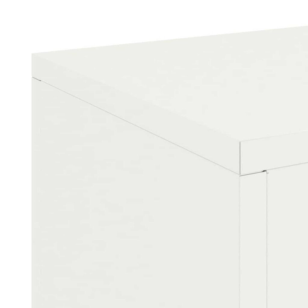 vidaXL Στήριξη φυτών 2 pcs Λευκό 24 x 24 x 55 εκ. Ατσάλι