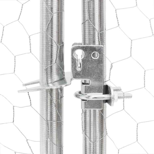 vidaXL Τρέξιμο για κοτόπουλα με οροφή 2,5x4x2,25 μ. από Γαλβ. Χάλυβα