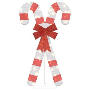 vidaXL &Chi;&rho;&iota;&sigma;&tau;&omicron;&upsilon;&gamma;&epsilon;&nu;&nu;&iota;ά&tau;&iota;&kappa;&eta; &Delta;&iota;&alpha;&kappa;ό&sigma;&mu;&eta;&sigma;&eta; Candy Cane 50 LED &Zeta;&epsilon;&sigma;&tau;ό &Lambda;&epsilon;&upsilon;&kappa;ό