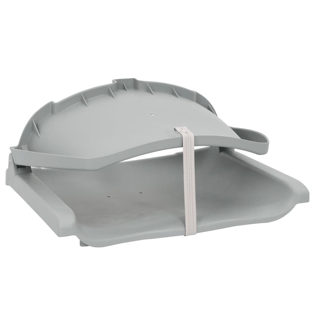 vidaXL Κάθισμα Σκάφους Πτυσσόμ. 2 τεμ. Γκρι 48x51x41 εκ Χωρίς Μαξιλάρι