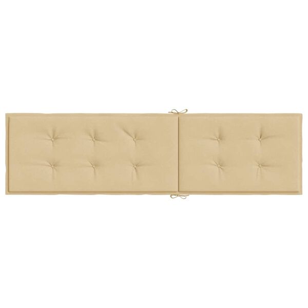 vidaXL Μαξιλάρι Σεζλόνγκ Μπεζ (75+105) x 50 x 4 εκ. Υφασμάτινη