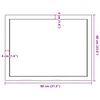 vidaXL Ράφι Τοίχου Ανοιχτό Καφέ 80x60x(2-4)εκ. Επεξ. Μασίφ Ξύλο Δρυός