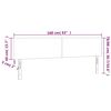 vidaXL Κεφαλάρι Κρεβατιού LED Σκούρο Μπλε 160x5x78/88 εκ. Βελούδινο