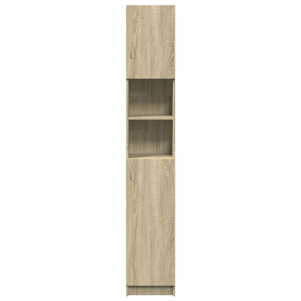 vidaXL Στήλη Μπάνιου Sonoma Δρυς 32 x 25,5 x 190εκ. Επεξεργασμένο Ξύλο
