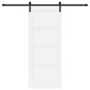 vidaXL Συρόμενη Πόρτα Λευκό και μαύρο 83 x 202 εκ.