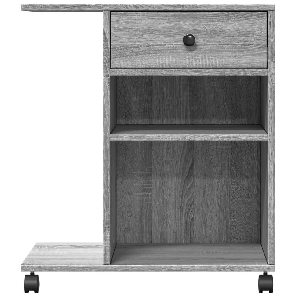 vidaXL Βάση Εκτυπωτή με Ρόδες Γκρι Sonoma 60x40x68,5 εκ.