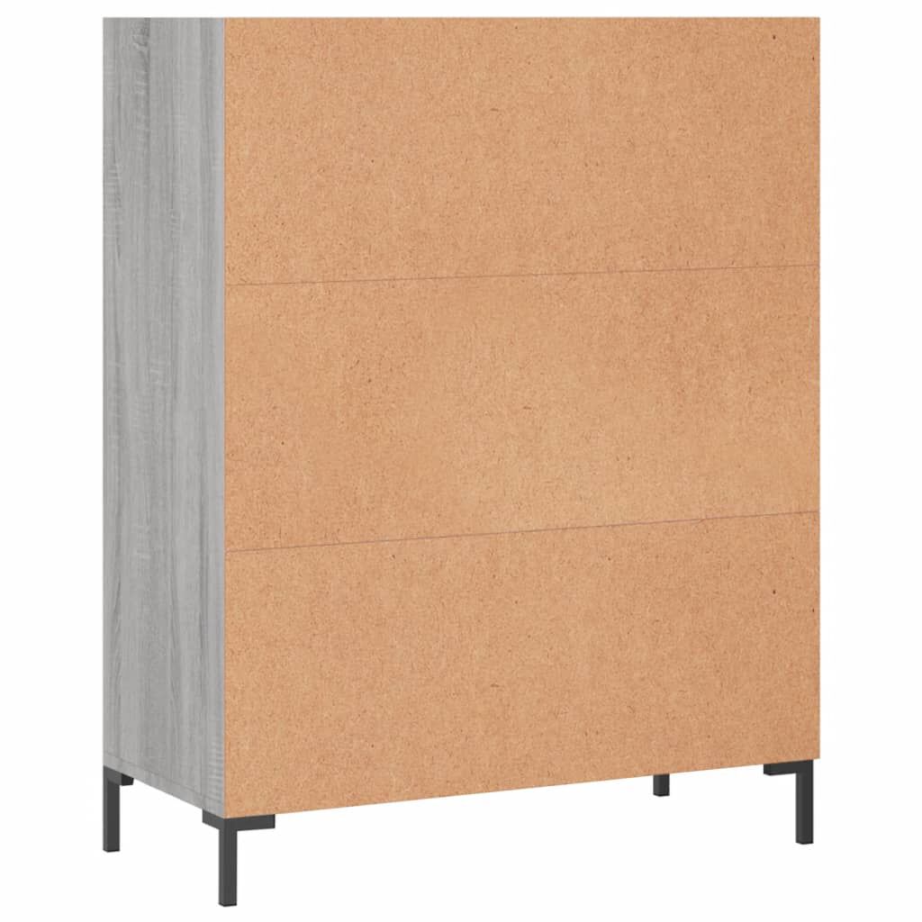 vidaXL Βιβλιοθήκη Γκρι Sonoma 69,5 x 32,5 x 90 εκ. από Επεξεργ. Ξύλο
