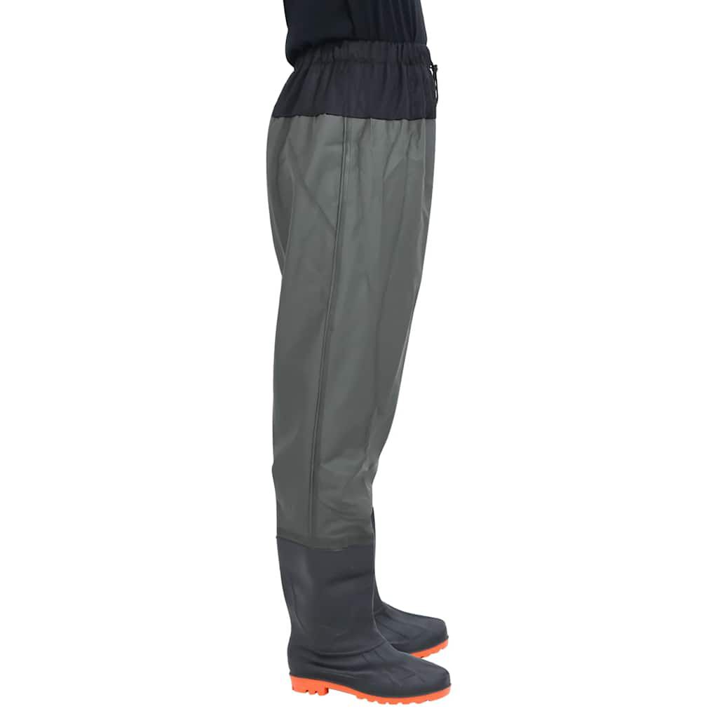 vidaXL Waist Waders με μπότες σκούρο πράσινο μέγεθος 42