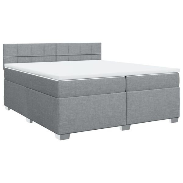vidaXL &Kappa;&rho;&epsilon;&beta;ά&tau;&iota; Boxspring &mu;&epsilon; &Sigma;&tau;&rho;ώ&mu;&alpha; &Alpha;&nu;&omicron;&iota;&chi;&tau;ό &Gamma;&kappa;&rho;&iota; 200x200 &epsilon;&kappa;. &Upsilon;&phi;&alpha;&sigma;&mu;ά&tau;&iota;&nu;&omicron;