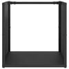 vidaXL Ράφι Καυσόξυλων Μαύρο 40x40x40 εκ. Χάλυβας ψυχρής έλασης