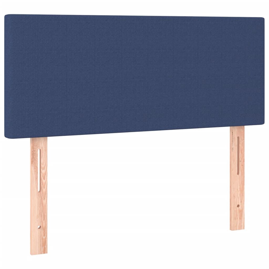 vidaXL Κρεβάτι Boxspring με Στρώμα & LED Μπλε 80x200 εκ. Υφασμάτινο