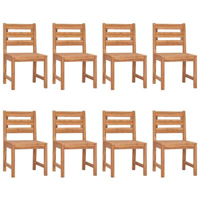 vidaXL Καρέκλες Κήπου 8 τεμ. από Μασίφ Ξύλο Teak