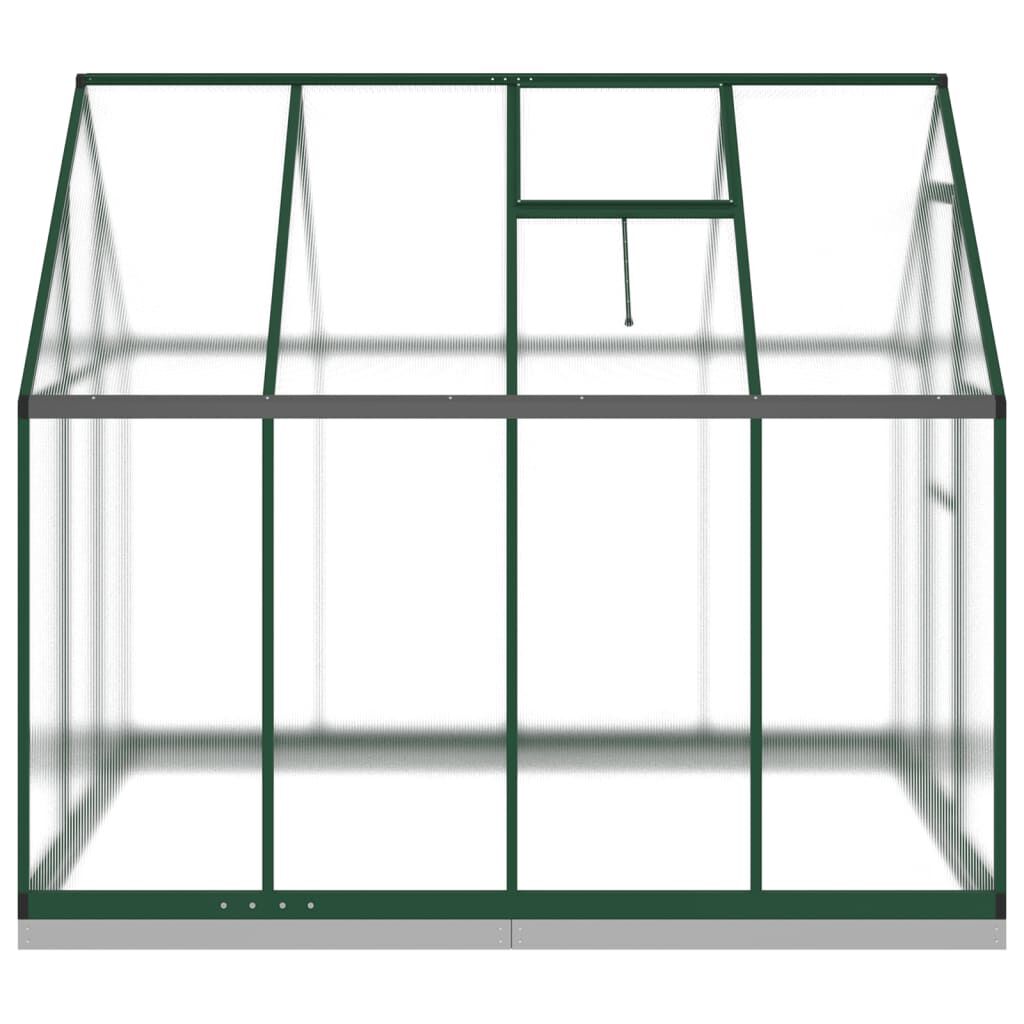 vidaXL Θερμοκήπιο με Πλαίσιο Βάσης Πράσινο 224x169x202 εκ. Αλουμινίου