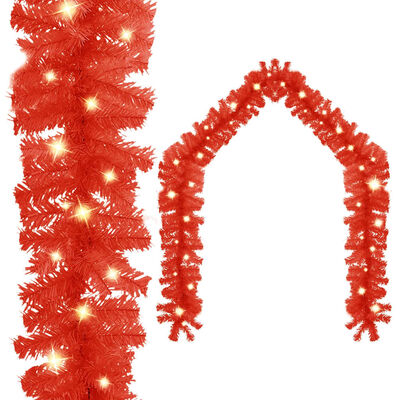 vidaXL Γιρλάντα Χριστουγεννιάτικη με Λαμπάκια LED Κόκκινη 10 μ.