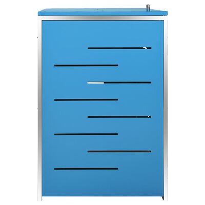 vidaXL Πλαίσιο Κάδων Απορρ. Τετραπλό Ρόδες 276,5x77,5x115,5εκ Αν. Ατσ.