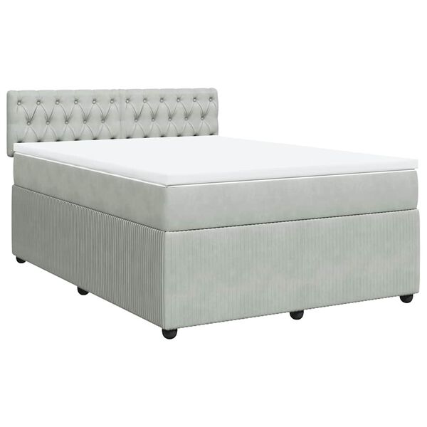 vidaXL &Kappa;&rho;&epsilon;&beta;ά&tau;&iota; Boxspring &mu;&epsilon; &Sigma;&tau;&rho;ώ&mu;&alpha; &Alpha;&nu;&omicron;&iota;&chi;&tau;ό &Gamma;&kappa;&rho;&iota; 140x190 &epsilon;&kappa;. &Beta;&epsilon;&lambda;&omicron;ύ&delta;&iota;&nu;&omicron;