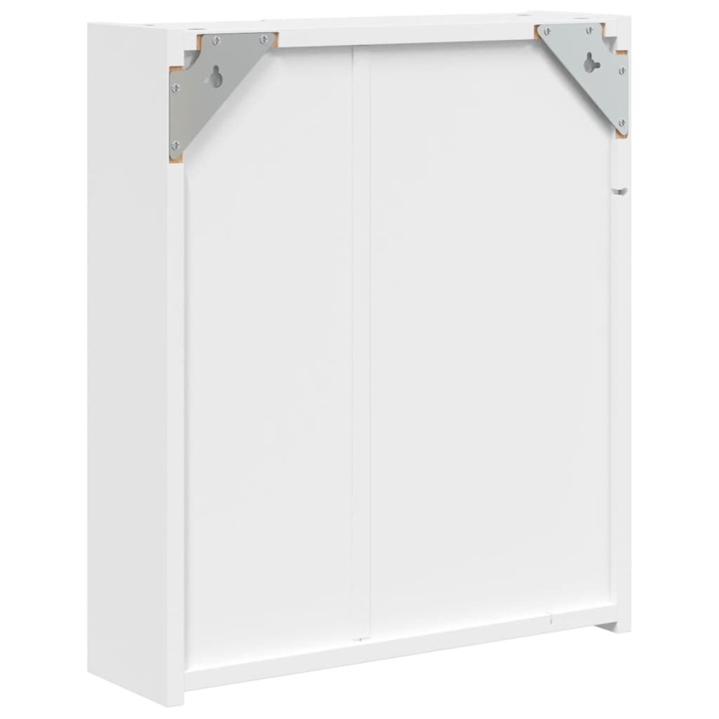 vidaXL Καθρέφτης Μπάνιου με Ντουλάπι & LED Λευκό 45 x 13 x 52 εκ.