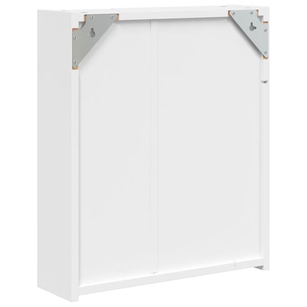 vidaXL Καθρέφτης Μπάνιου με Ντουλάπι & LED Λευκό 45 x 13 x 52 εκ.