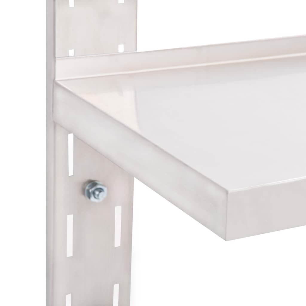 vidaXL Ράφι Τοίχου 2 Επιπέδων 150 x 30 εκ. από Ανοξείδωτο Ατσάλι