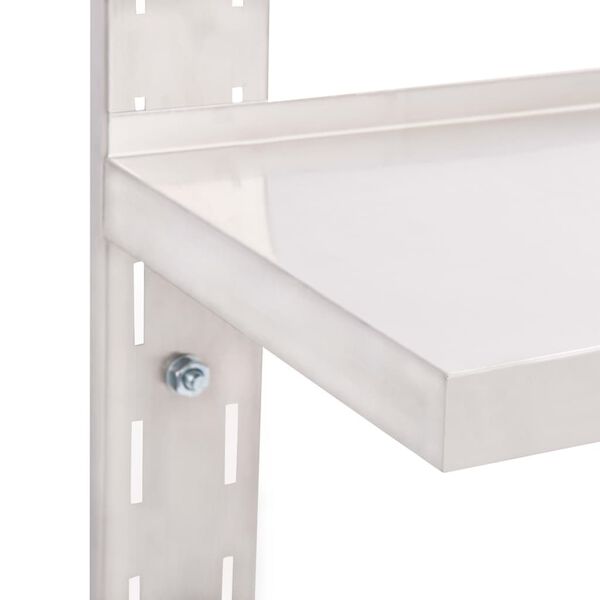 vidaXL Ράφι Τοίχου 2 Επιπέδων 150 x 30 εκ. από Ανοξείδωτο Ατσάλι