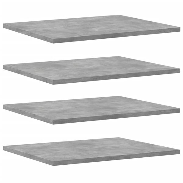 vidaXL Ράφια Βιβλιοθήκης 8 τεμ. Γκρι Σκυροδ. 40x50x1,5 εκ. Επεξ.Ξύλο