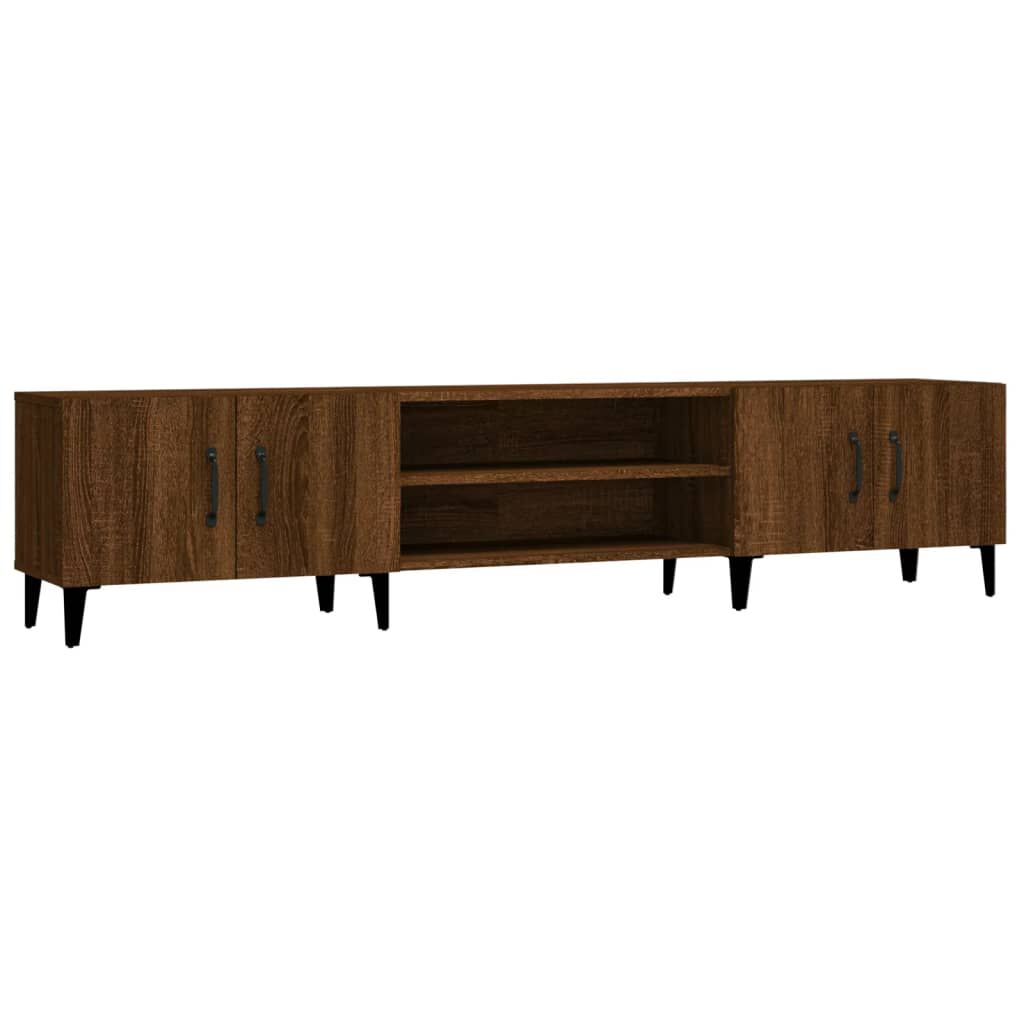 vidaXL Έπιπλο Τηλεόρασης Καφέ Δρυς 180x31,5x40 εκ. Επεξεργασμένο Ξύλο