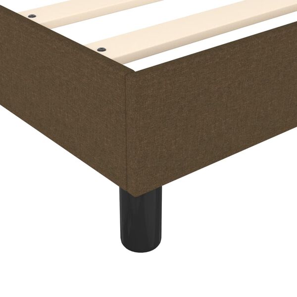 vidaXL Σκελετός Κρεβατιού Χωρίς Στρώμα Καφέ 140x200 εκ.Υφασμάτινο