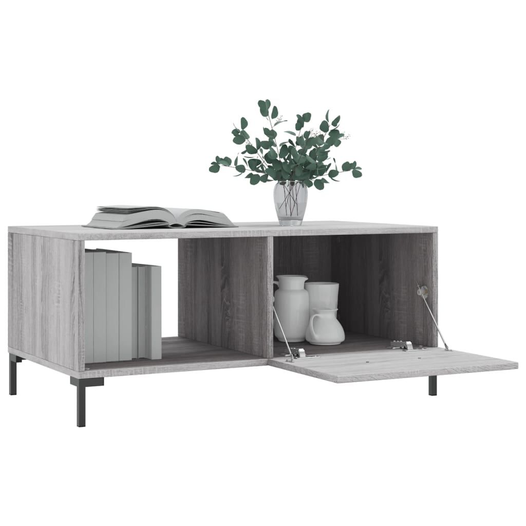 vidaXL Τραπεζάκι Σαλονιού Γκρι Sonoma 90x50x40 εκ. Επεξεργασμένο Ξύλο