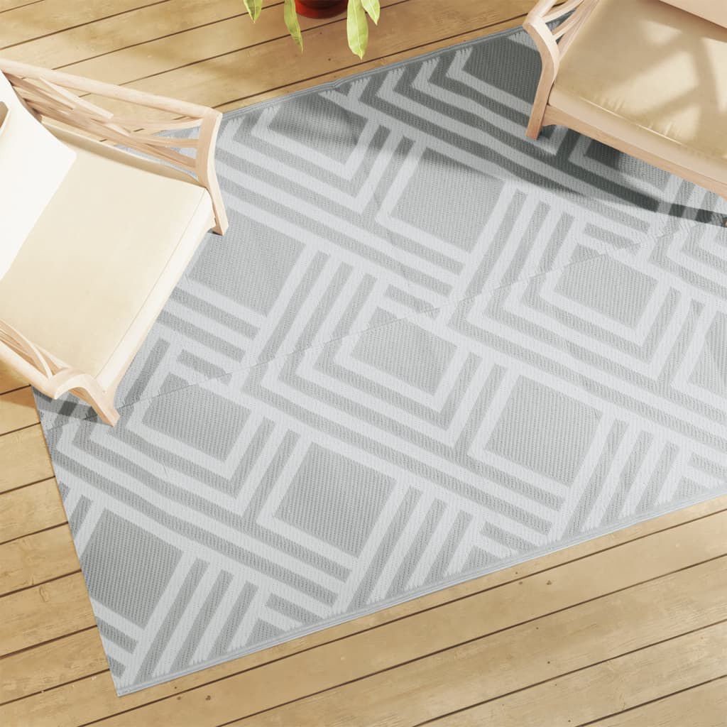 vidaXL Χαλί εξωτερικού χώρου ARAKIL Γκρι 140x200 cm PP