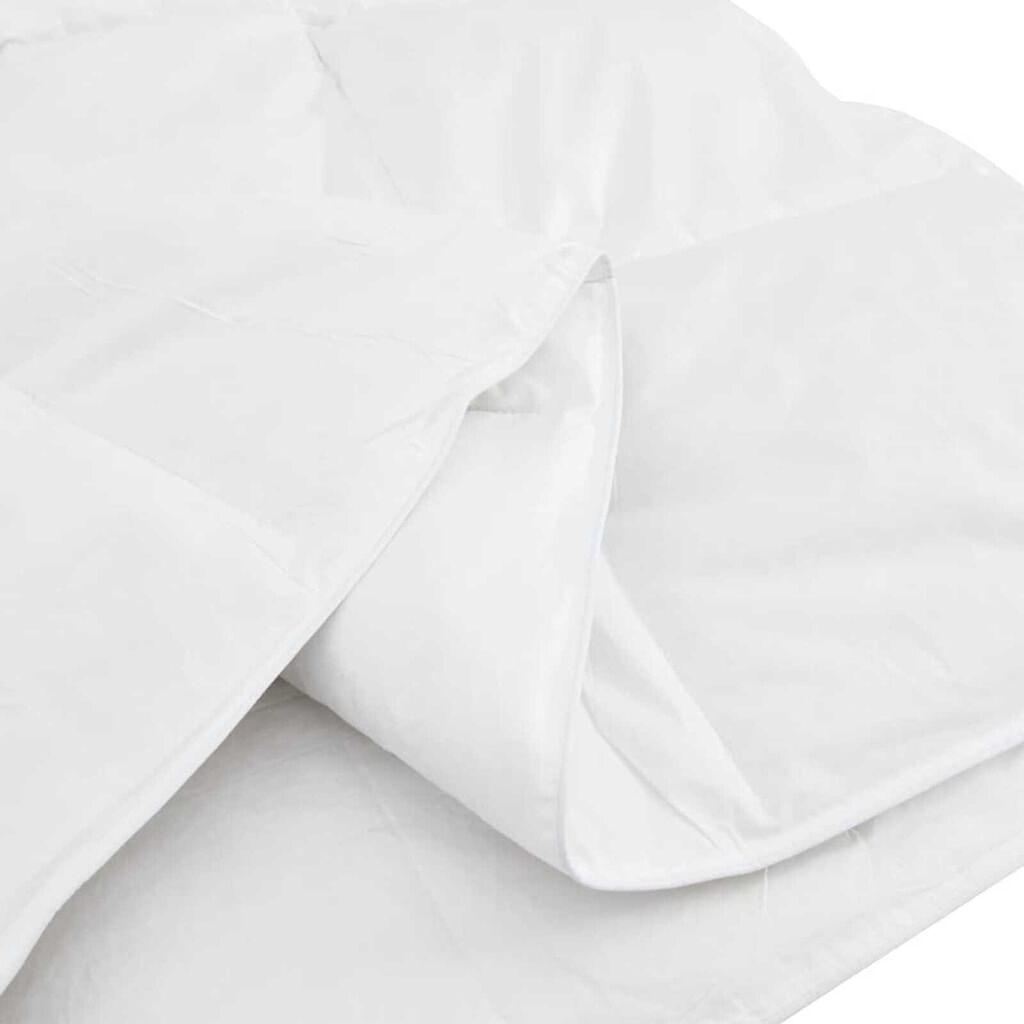 vidaXL Σετ Κουβέρτας με μαξιλάρι 2 pcs Λευκό 140 x 220 cm Πούπουλο