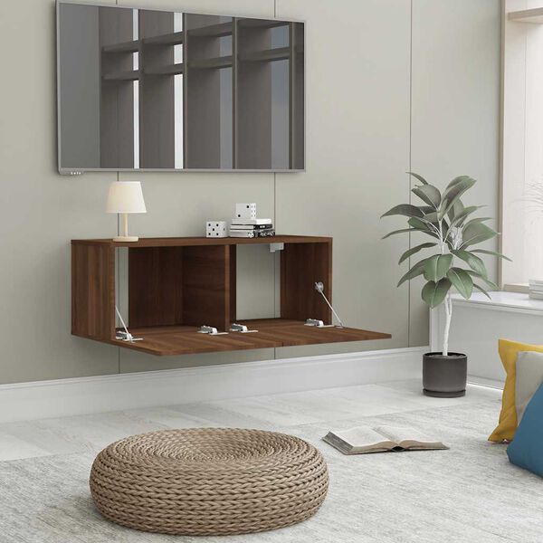 vidaXL Έπιπλο Τηλεόρασης Καφέ Δρυς 80x30x30 εκ. Επεξεργασμένο Ξύλο