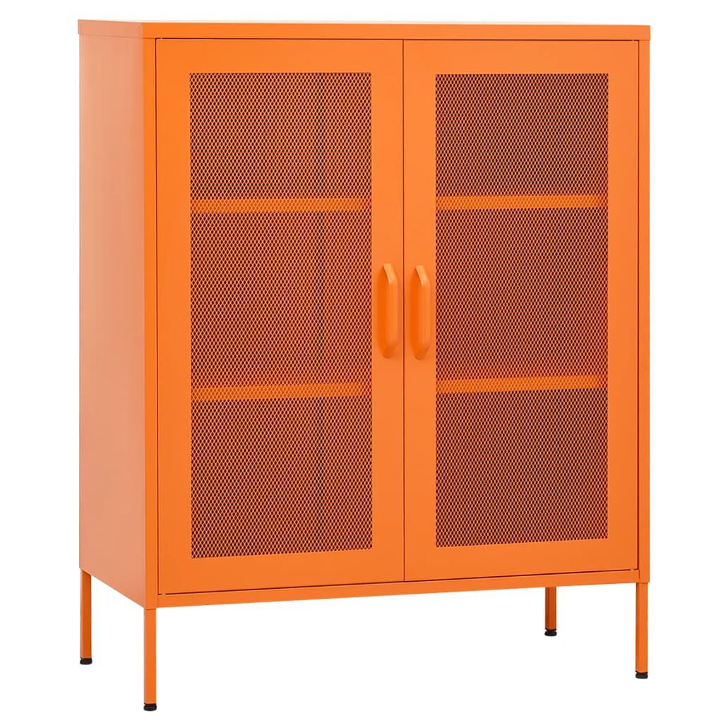 vidaXL Ντουλάπι Αποθήκευσης Πορτοκαλί 80 x 35 x 101,5 εκ. Ατσάλινο