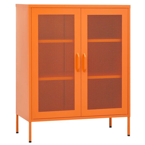 vidaXL Ντουλάπι Αποθήκευσης Πορτοκαλί 80 x 35 x 101,5 εκ. Ατσάλινο