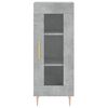 vidaXL Ντουλάπι Γκρι Σκυροδέματος 34,5x34x180 εκ. Επεξεργασμένο Ξύλο