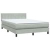 vidaXL &Kappa;&rho;&epsilon;&beta;ά&tau;&iota; Boxspring &mu;&epsilon; &Sigma;&tau;&rho;ώ&mu;&alpha; & LED &Alpha;&nu;&omicron;&iota;&chi;&tau;ό &Gamma;&kappa;&rho;&iota; 160x220 &epsilon;&kappa;. &Beta;&epsilon;&lambda;&omicron;ύ&delta;&iota;&nu;&omicron;