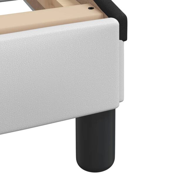 vidaXL Κρεβάτι με Στρώμα Λευκό και Μαύρο 80 x 200 εκ. Συνθετικό Δέρμα