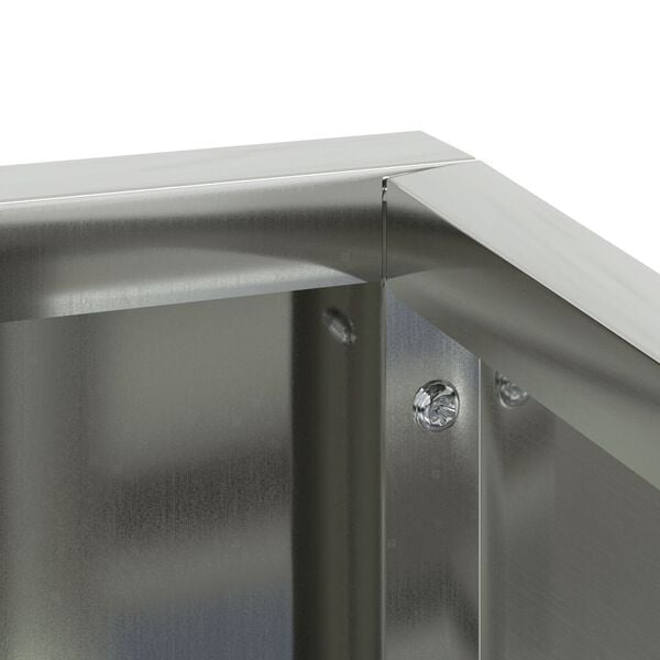 vidaXL Γλάστρα Κήπου Ασημί 100 x 100 x 50 cm Γαλβανισμένος χάλυβας