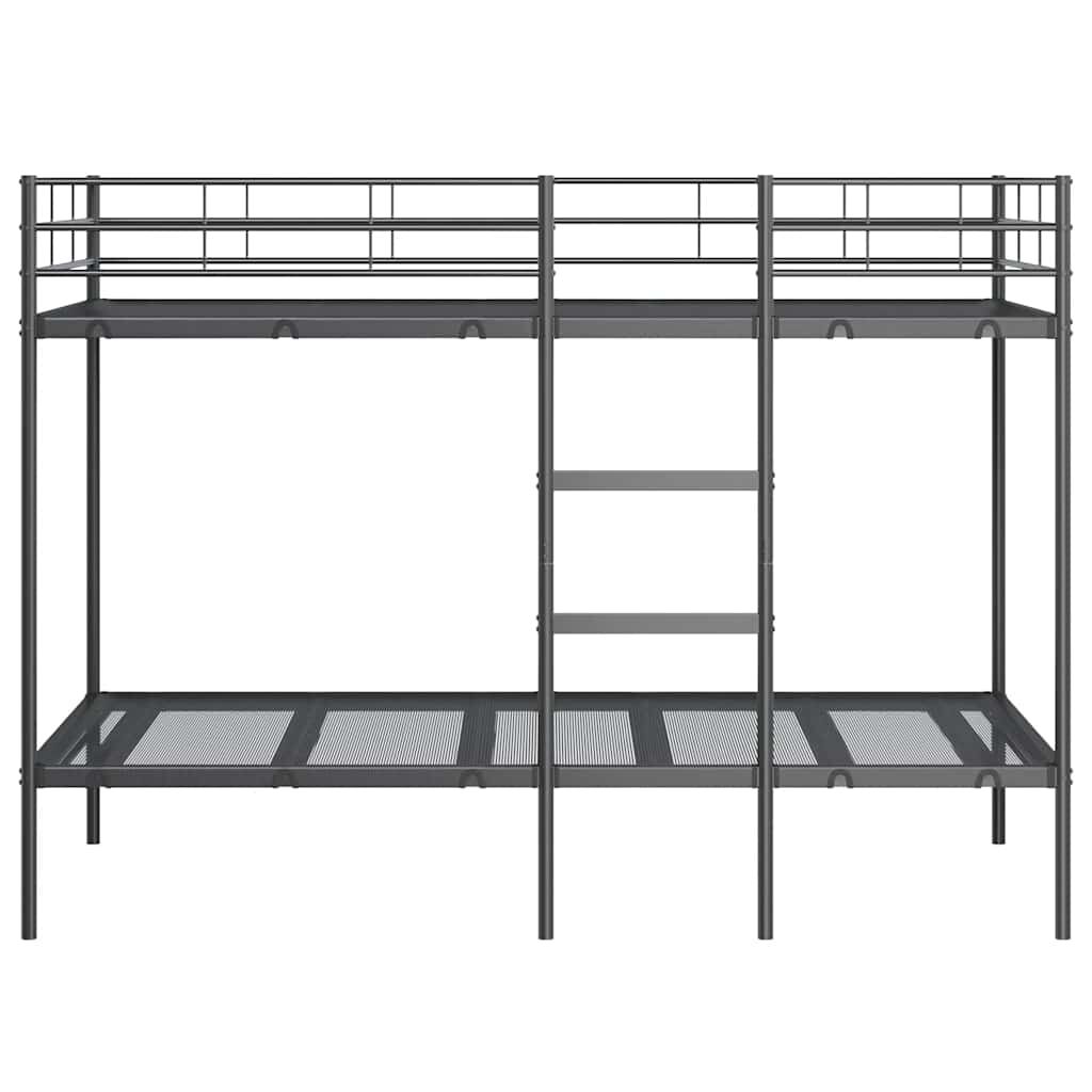 vidaXL Κουκέτα χωρίς στρώμα Μαύρο 107x203 cm Ατσάλι