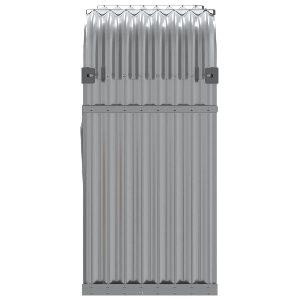 vidaXL Ξυλοθήκη Αν. Γκρι 120x45x100 εκ. από Γαλβανισμένο Ατσάλι