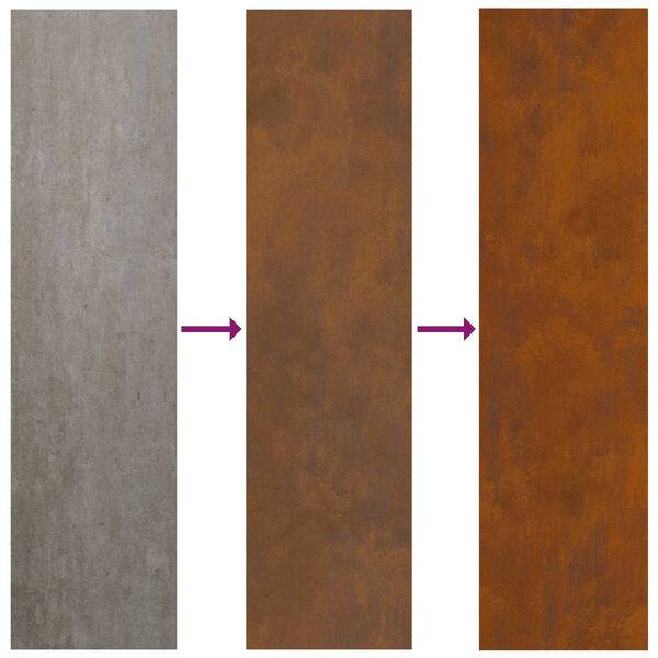 vidaXL Διακοσμητική Πλάκα Κήπου Σκ rusty 32 x 140 εκ